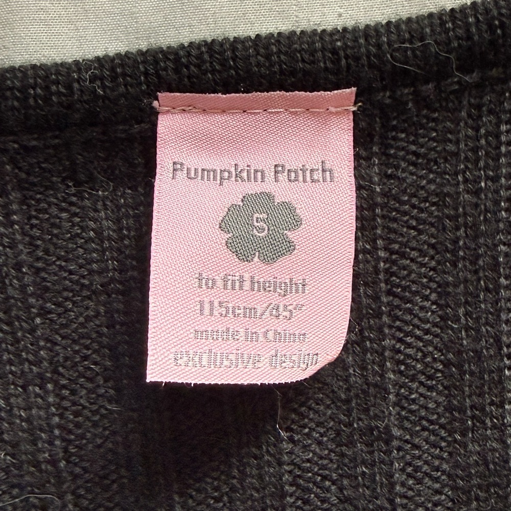 Kid’s Black V-Neck Button Cardigan Sweater - Picture 3 of 3
